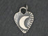 Sterling Silver Artisan Heart w/ Moon, (AF-348)